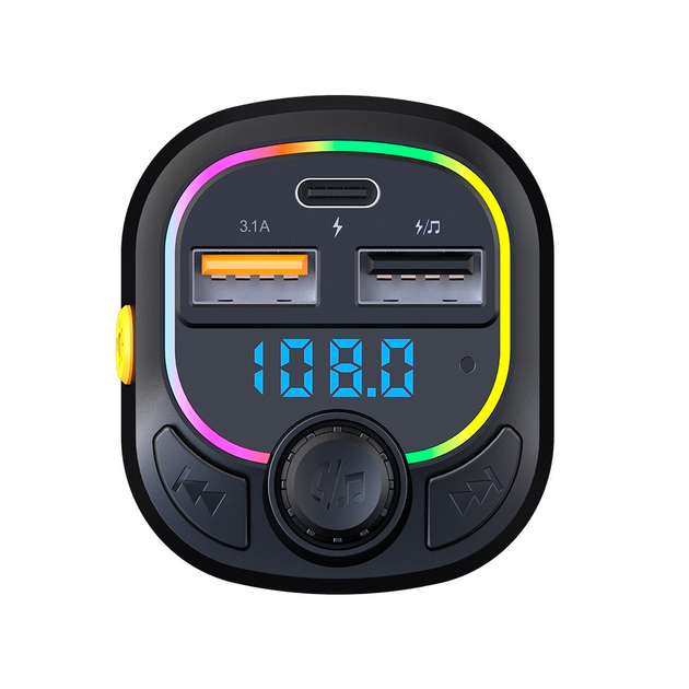 Автомобильный FM ФМ модулятор Terra С28, Bluetooth 5.0, трансмиттер, USB 3.1А, Type C - изображение 3