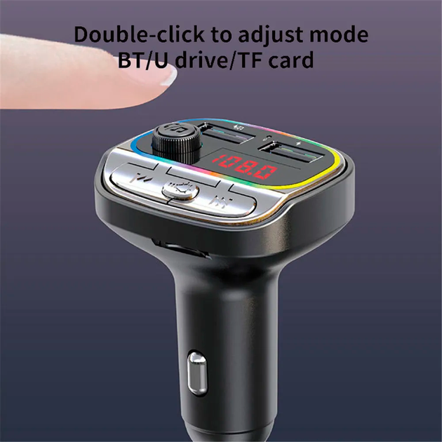 Автомобильный FM ФМ модулятор Terra С21, Bluetooth 5.0, трансмиттер - изображение 3