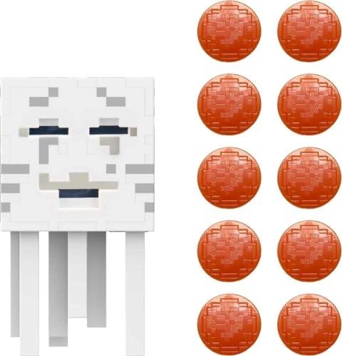Фігурка Гаста з 10 стріляючими дисками Mattel Minecraft Fireball Ghast Figure with 10 Shooting Discs (0194735089260) - зображення 2