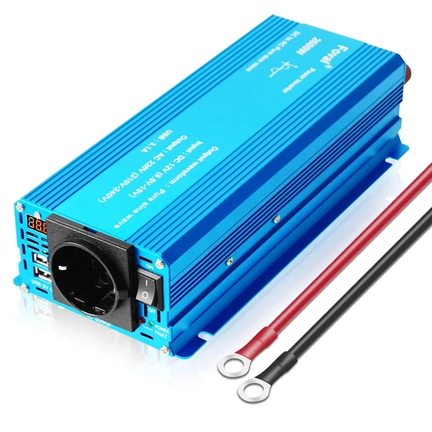 Инвертор преобразователь FOVAL 2600 W 12V-220 (Чистая синусоида