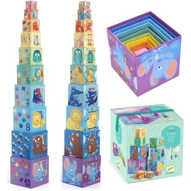 Кубики для малюків Djeco Веселка (3070900085107) - зображення 1