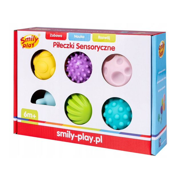 Piłeczki sensoryczne Smily Play Miękkie 6 szt (5905375833992) - obraz 1