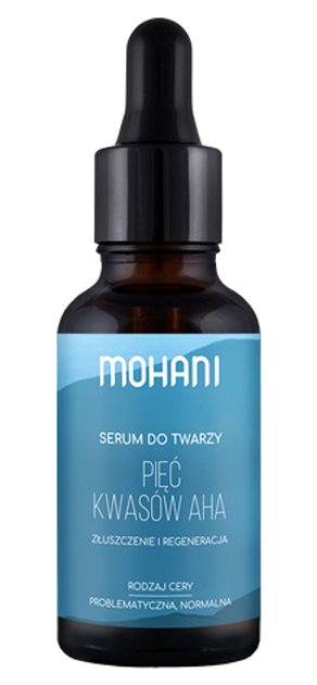 Serum do twarzy Mohani regenerująco-złuszczające Pięć Kwasów AHA 30 ml (5902802721631) - obraz 1