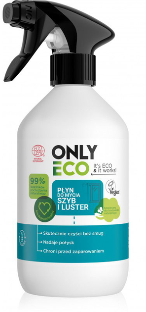 Płyn do mycia szyb i luster Only Eco Vegan 500 ml (5902811788564) - obraz 1