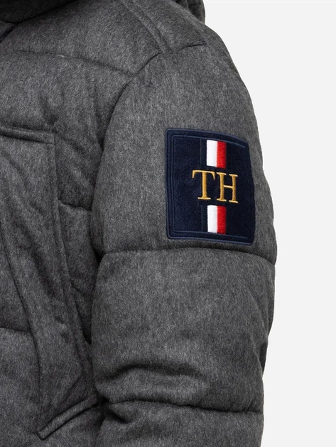 Kurtka puchowa długa męska Tommy Hilfiger ICON + WOOL HOODED P P9Y MW0MW11489 XL Szary (8719859334915) - obraz 4