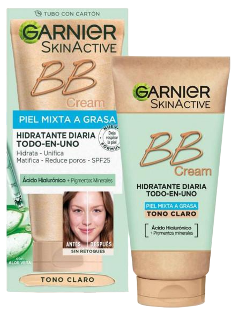 BB krem Garnier Bb Mixta Grasa Claro Light 50 ml (3600542415118) - obraz 1