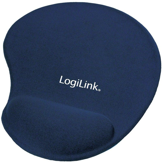 Podkładka pod mysz komputerową z poduszką pod nadgarstek LogiLink GEL Mouse Pad Blue (ID0027B) - obraz 1