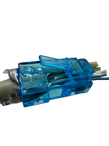 Конектор мережевий прохідний RJ45, 8p8c, UTP, cat.6 синій - изображение 2