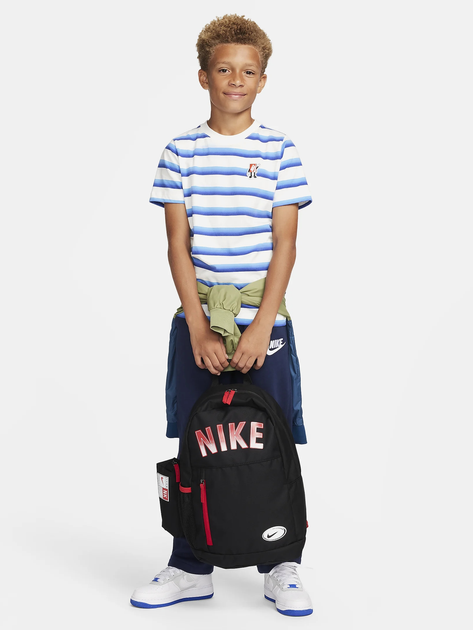 Рюкзак дитячий Nike BRSLA JDI MINI BKPK FN0956-010 20 л Чорний/Антрацитовий/Червоний (0196974566052) - зображення 7