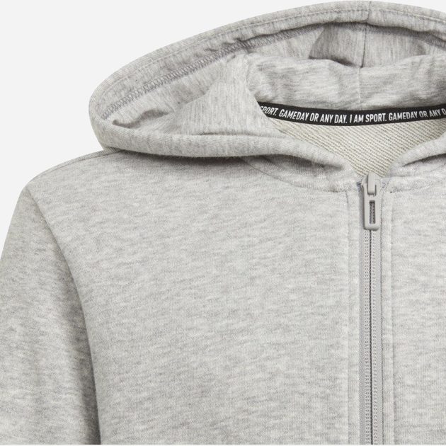 Підліткова толстовка з капюшоном для хлопчика Adidas Yb Mh Bos Fz ED6472 152 см Сіра (4061619806434) - зображення 3