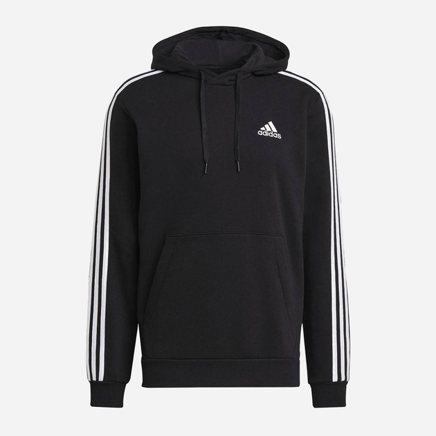 Bluza męska z kapturem ocieplana Adidas M 3S Fl Hd GK9072 XS Czarna (4064045329164) - obraz 1