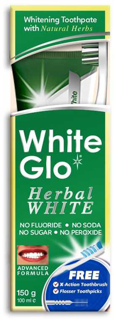 Набір Herbal White Toothpaste відбілювальна зубна паста 100 мл + зубна щітка (9319871000660) - зображення 1