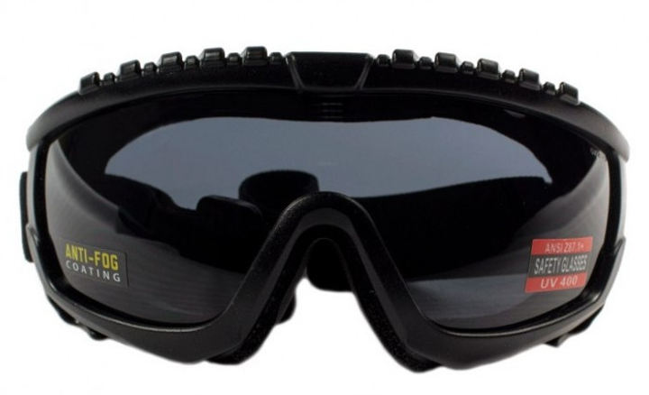 Тактичні окуляри Global Vision Ballistech-1 із ущільнювачем Anti-Fog сірі - зображення 2