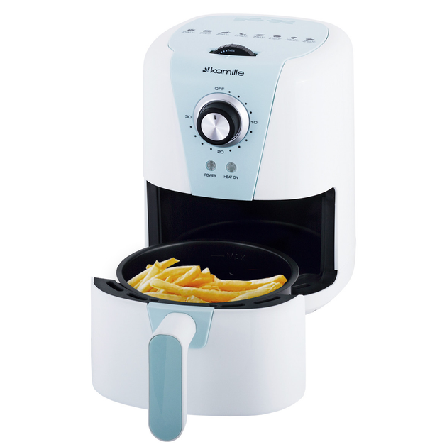 Фритюрница электрическая 1000W Kamille 1,5 л Бело-голубой 000274725 - изображение 1