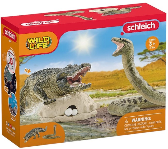 Набір Schleich Wild Life Небезпека на болоті (4059433522647) - зображення 1
