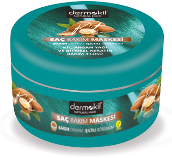 Маска для волосся Dermokil Natural Hair argan mask 300 мл (8697916000204) - зображення 1