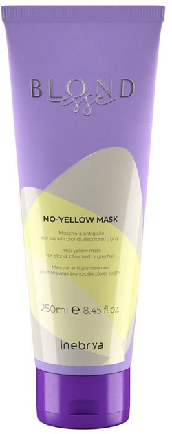 Maska do włosów Inebrya Blondesse No-Yellow Mask dla blond rozjaśnianych i siwych włosów 250 ml (8008277262321) - obraz 1