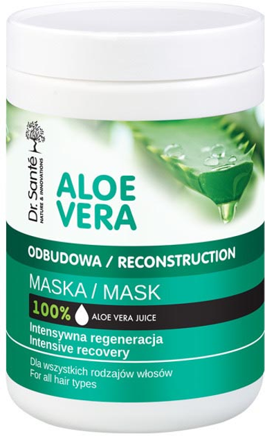 Maska Dr. Sante Aloe Vera Mask do wszystkich rodzajów włosów odbudowująca 1000 ml (8588006038378) - obraz 1