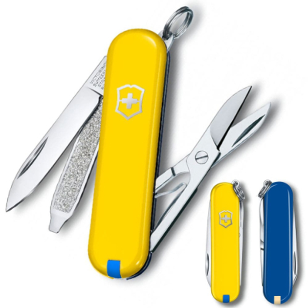 Нож Victorinox Classic SD Ukraine Жовто-синій (0.6223.8G.2) - изображение 2