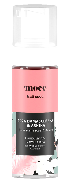 Pianka myjąca Moee Fruit Mood Róża Damasceńska & Arnika nawilżająca 150 ml (5904204921077) - obraz 1