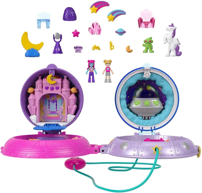 Ігровий набір Космічна пригода Mattel Polly Pocket Double Play Space Compact (0194735009435) - зображення 2