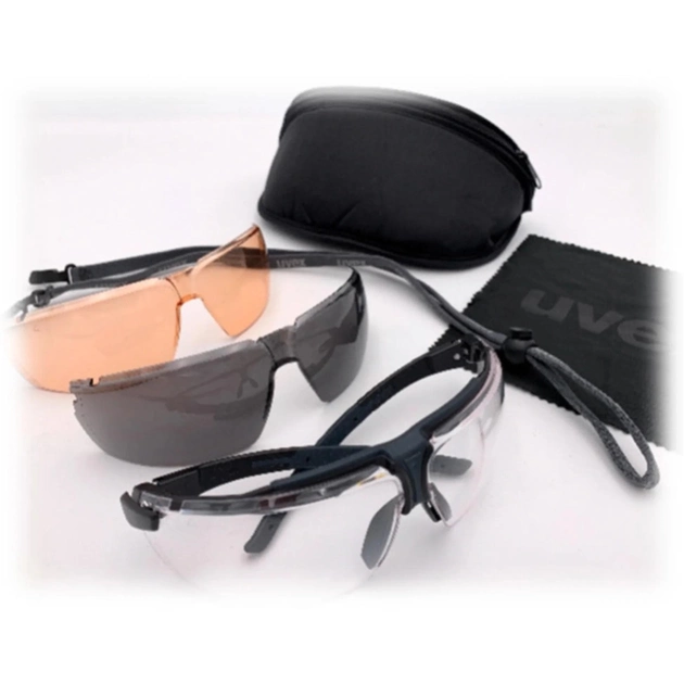 Захисні тактичні окуляри комплект uvex i-3 Tactical (прозорий, сірий, помаранчевий) (9190027) - зображення 1