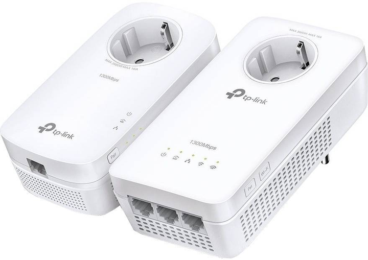 Zestaw Gigabit WLAN TP-Link Powerline AV1300-AC1200 z gniazdem (TL-WPA8631P KIT) - obraz 1