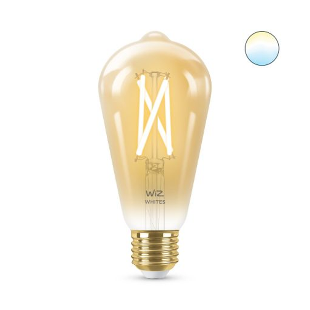 Лампа розумна WiZ E27, 7W, 50W, 640Lm, ST64, 2000-5000K, Wi-Fi ...