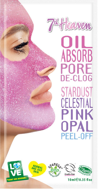 Filmowa maska do twarzy 7th Heaven Stardust Celestial Pink Opal Peel-Off 10 ml (083800054381) - obraz 1