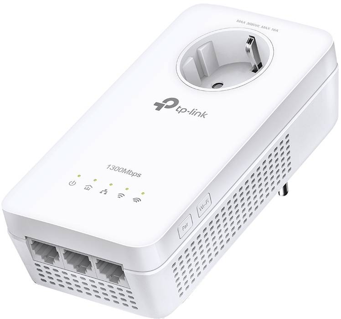 Adapter Gigabit WLAN TP-Link Powerline AV1300-AC1200 z gniazdem (TL-WPA8631P) - obraz 1