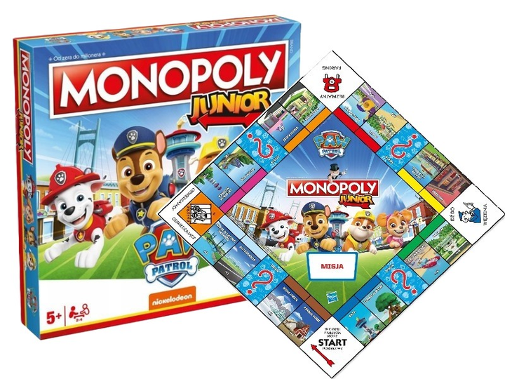 Настільна гра Winning Moves Monopoly Junior: Щенячий патруль (5036905053716) - зображення 1