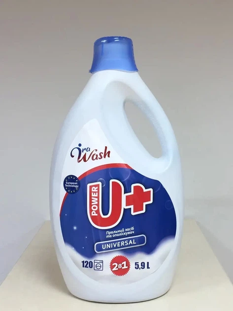 Гель для прання Ira Wash 5.9 л з ополіскувачем для всіх видів тканин універсальний U+ UNIVERSAL - Фото 2 Гель для прання Ira Wash 5.9 л з ополіскувачем для всіх видів тканин універсальний U+ UNIVERSAL - зображення 2