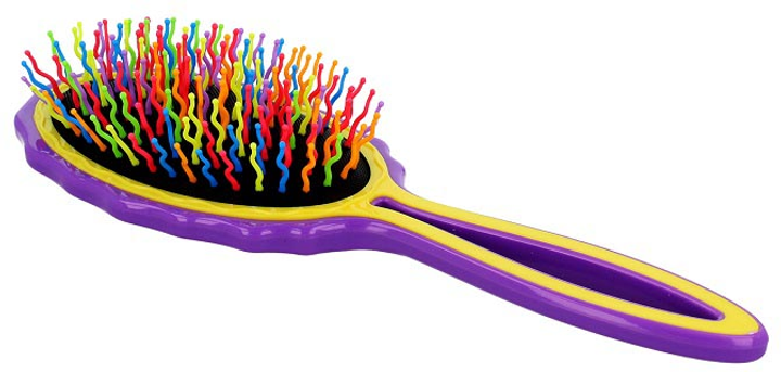 Щітка для волосся Twish Big Handy Hair Brush велика violet-yellow (4526789012349) - зображення 1