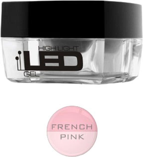 Однофазний гель для нарощування нігтів Silcare High Light Led Gel середньої густоти French Pink 15 г (5902560518313) - зображення 1