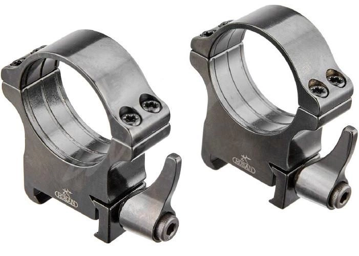 Швидкознімні сталеві кільця 30 мм Rusan QR висота 14 мм на Picatinny - зображення 1