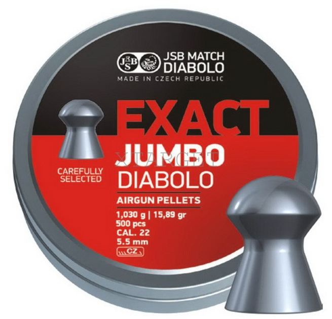 Пульки JSB Diabolo Exact Jumbo 5.52мм, 1.03г (500шт) - изображение 1