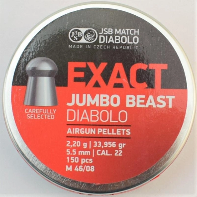 Пули пневматические JSB Exact Jumbo Beast 5.52 мм, 2.2 г, 150 шт/уп - изображение 1