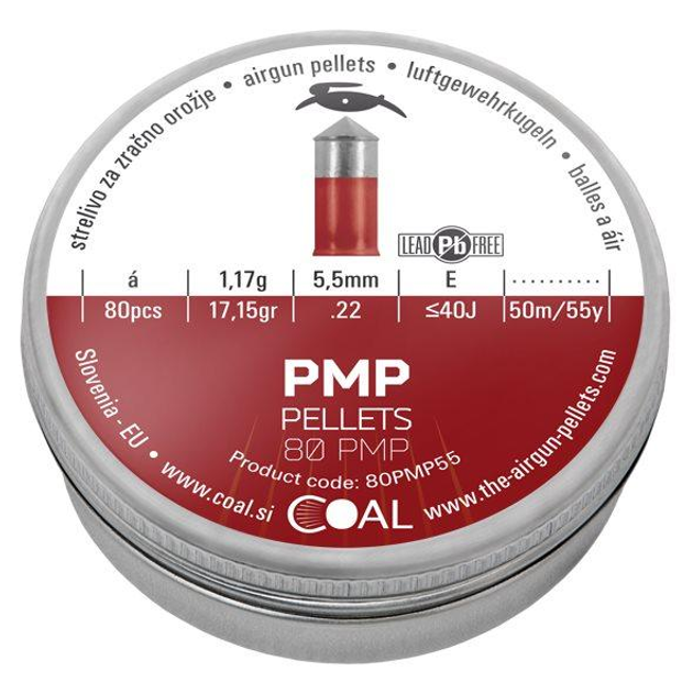 Пулы пневматические Coal PMP кал. 5.5 мм 1.17 г 80 шт/уп - зображення 2