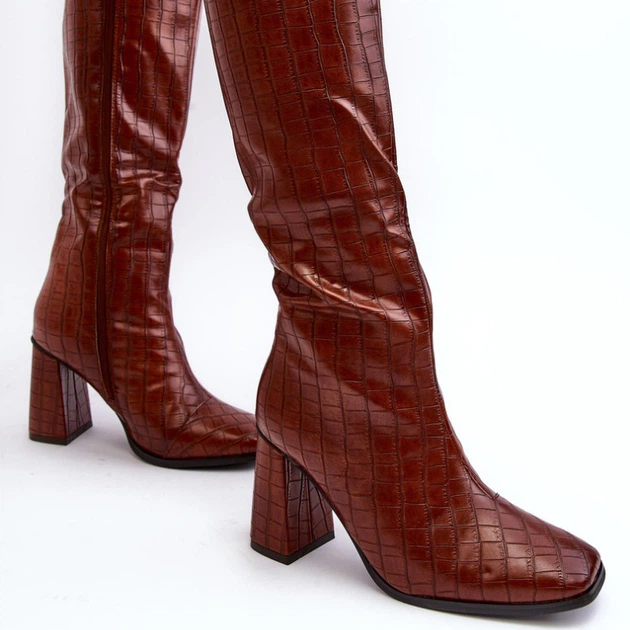 Чоботи жіночі Vabaria 41 Коричневі (5905677021462) - зображення 5