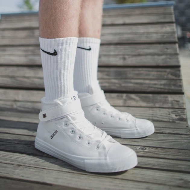 Trampki męskie wysokie Big Star Y174024 44 Białe (5901437802784) - obraz 4