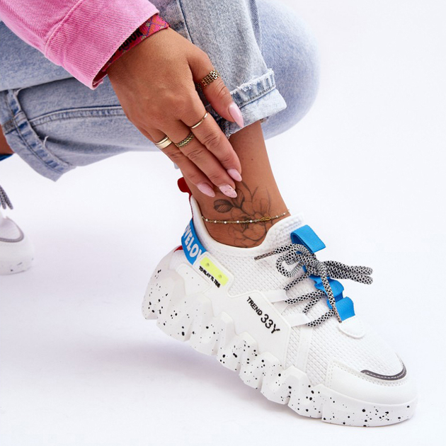 Sneakersy damskie Evolution 40 Białe (5905677436730) - obraz 4