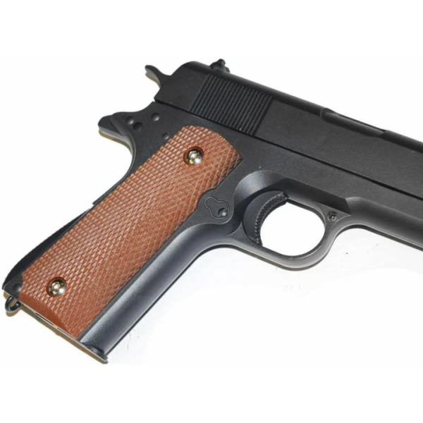 Страйкбольний пістолет Colt M1911 Galaxy G13 метал чорний - изображение 9