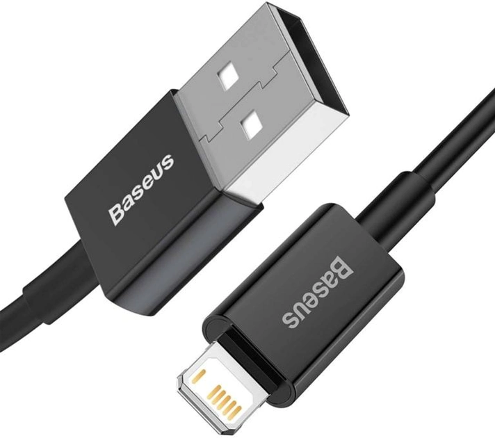 Kabel Baseus Superior Series USB to iP 2.4 A 1 m Black (CALYS-A01) - obraz 1