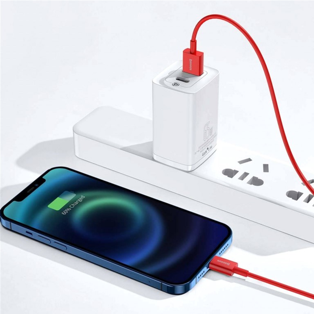 Кабель Baseus Superior Series Fast Charging Data Cable USB to iP 2.4 А 1 м Red (CALYS-A09) - зображення 3
