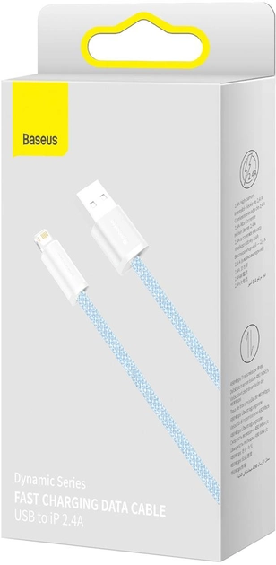 Кабель Baseus Dynamic Series Fast Charging Data Cable USB to iP 2.4 A 1 м Blue (CALD000403) - зображення 2