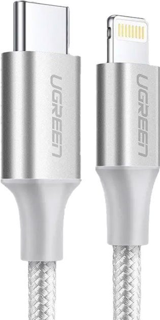 Кабель Ugreen USB Type-C - Apple Lightning 1 м MFi White (6957303875238) - зображення 1