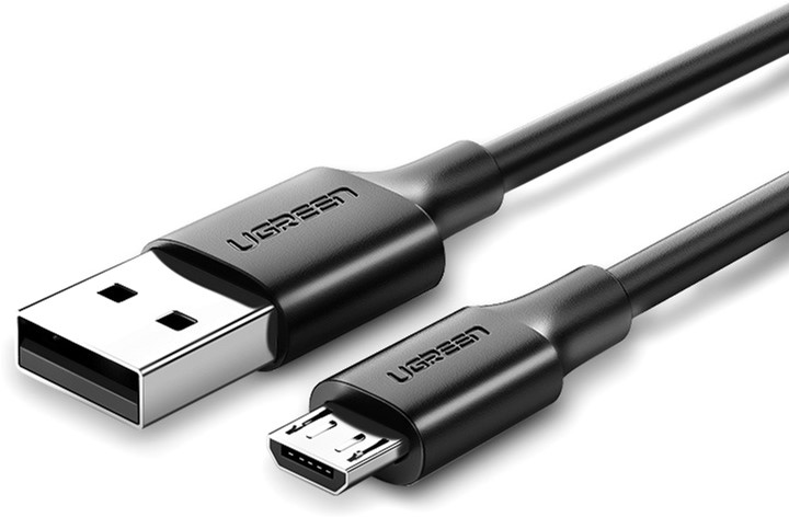 Кабель Ugreen US289 USB 2.0 to Micro Cable Nickel Plating 2 А 0.25 м Black (6957303861347) - зображення 2