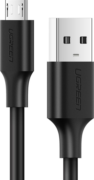 Kabel Ugreen US289 USB 2.0 to Micro Cable Nickel Plating 2 A 0.5 m Black (6957303861354) - obraz 2
