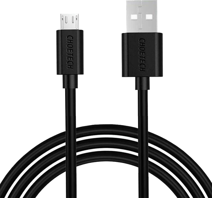Kabel Choetech USB - MicroUSB 1.2 m Black (6971824975239) - obraz 1