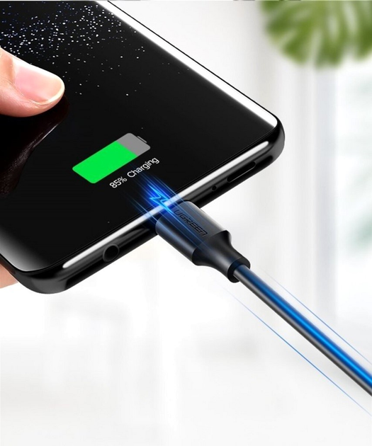 Kabel Ugreen US287 USB 2.0 to USB Type-C Cable Nickel Plating 3 A 3 m Black (6957303868261) - obraz 3